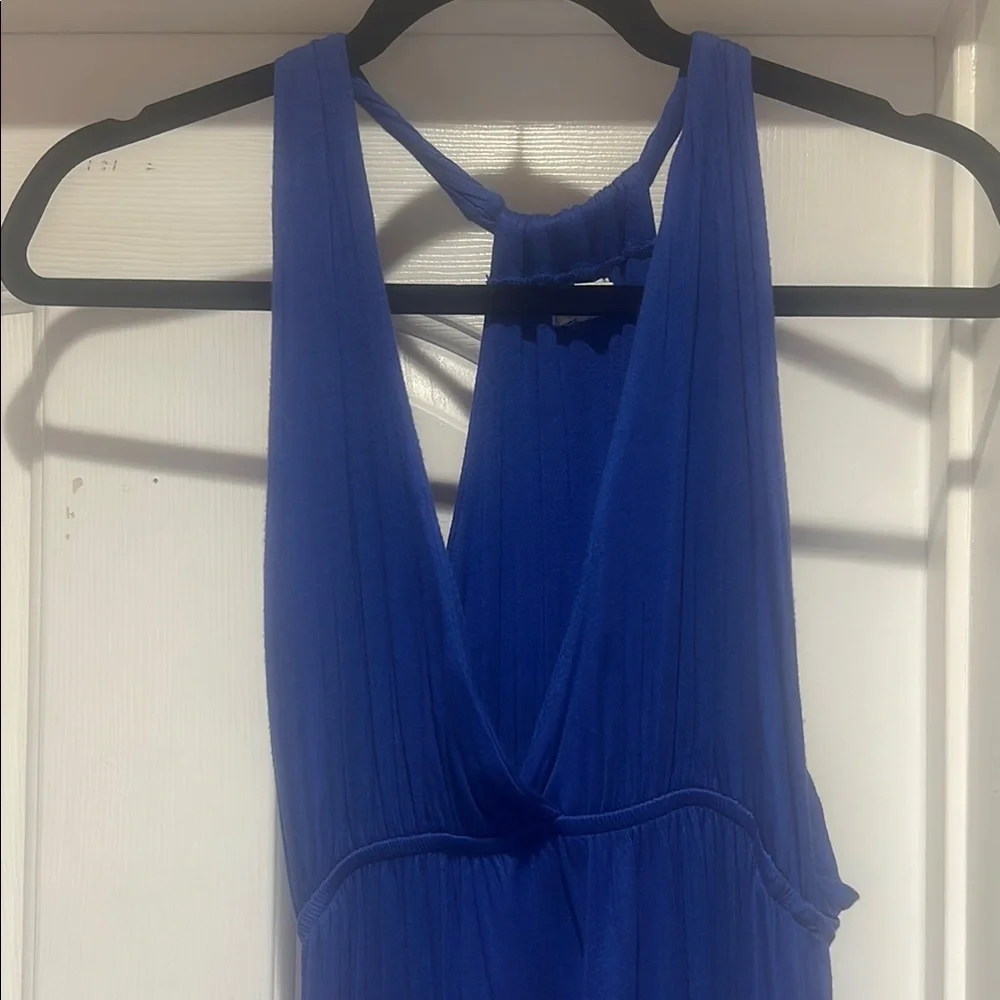 Chic Royal Blue Maxi Dress - Picture 2 of 8